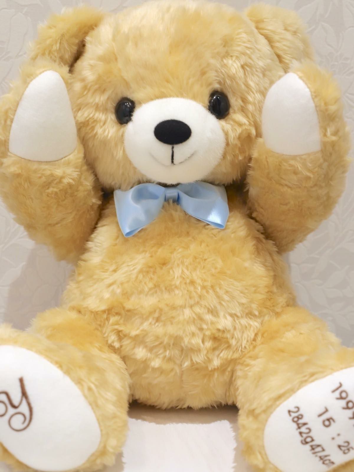ホリデー♪オルゴール付 モヘア テディベア♡首を回しながらメロディ♪お着替え付♡ ホリデー♪オルゴール付 モヘア テディベア♡首を回しながら