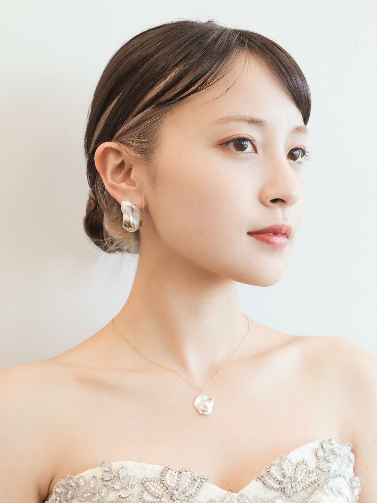 Baroque Pearl Ear Accessory＆Necklace 【WDP-ST-01】 バロックパール/オイスターパール/淡水パール /ネックレス/イヤリング/ピアス | DRESSY ONLINE[ドレシーオンライン] by プラコレ