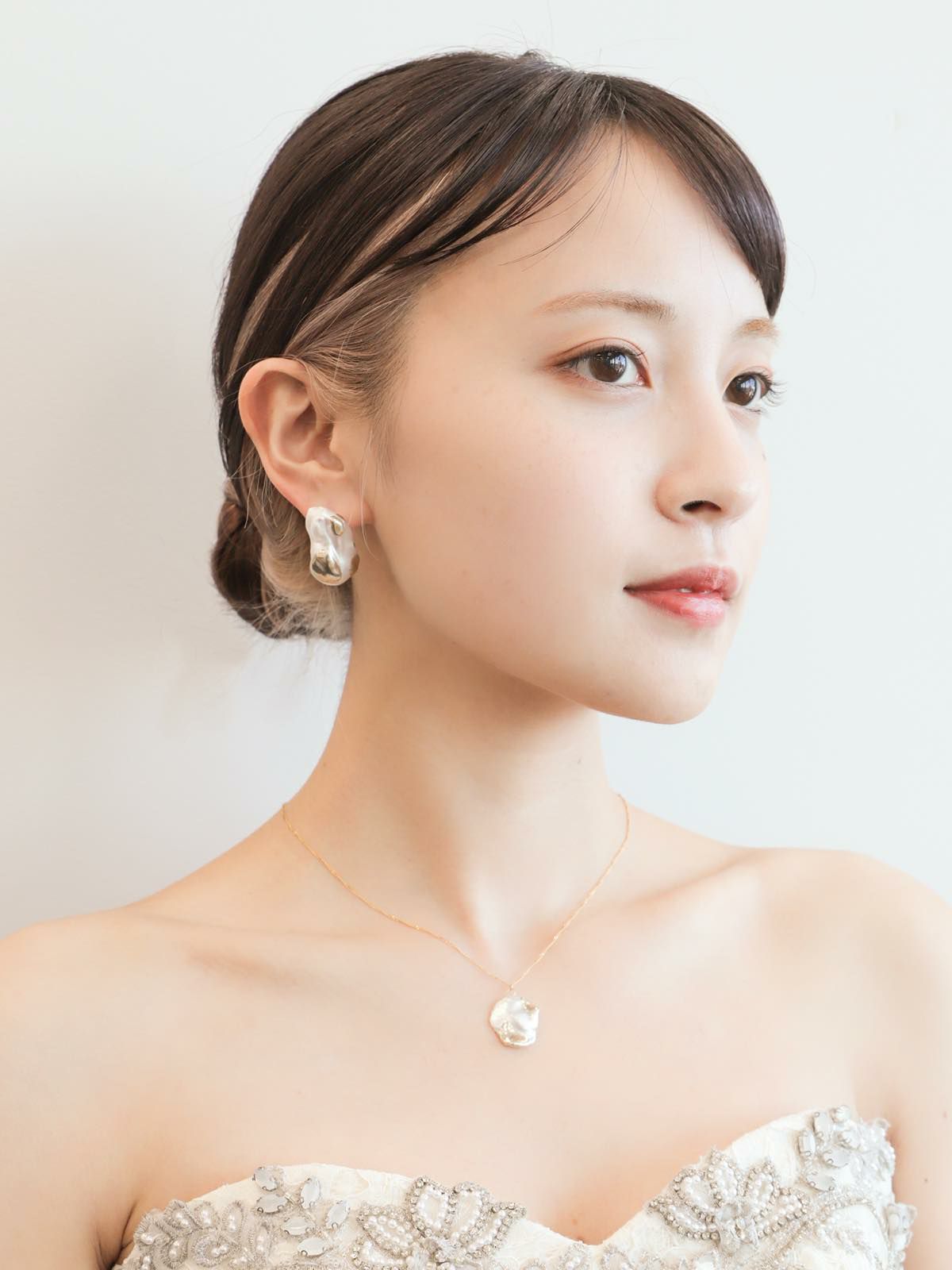 Baroque Pearl Ear Accessory＆Necklace 【WDP-ST-01】 バロックパール 