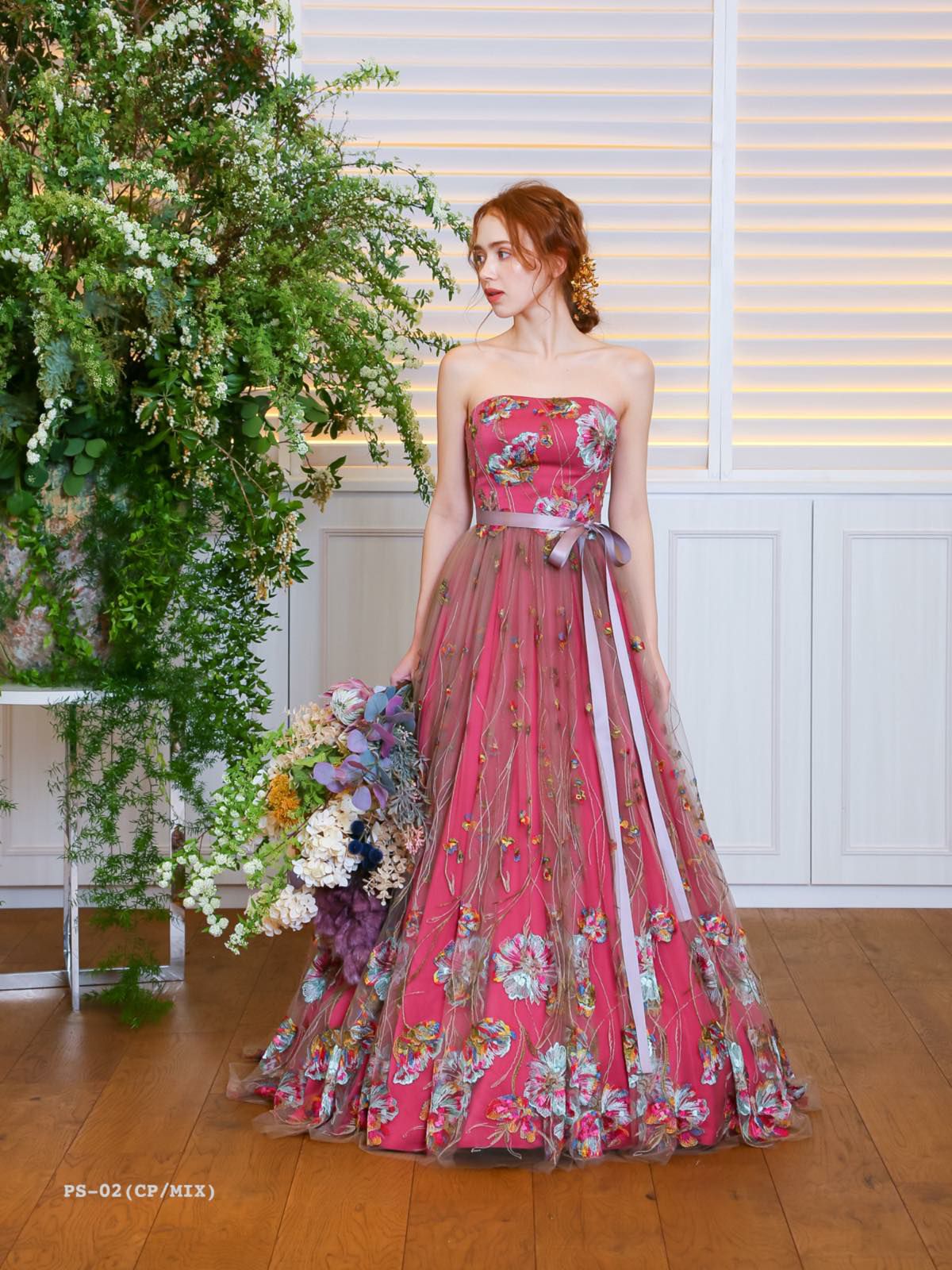 期間限定価格】3泊4日 PS-02(cherry pink) SERINA BRIDAL