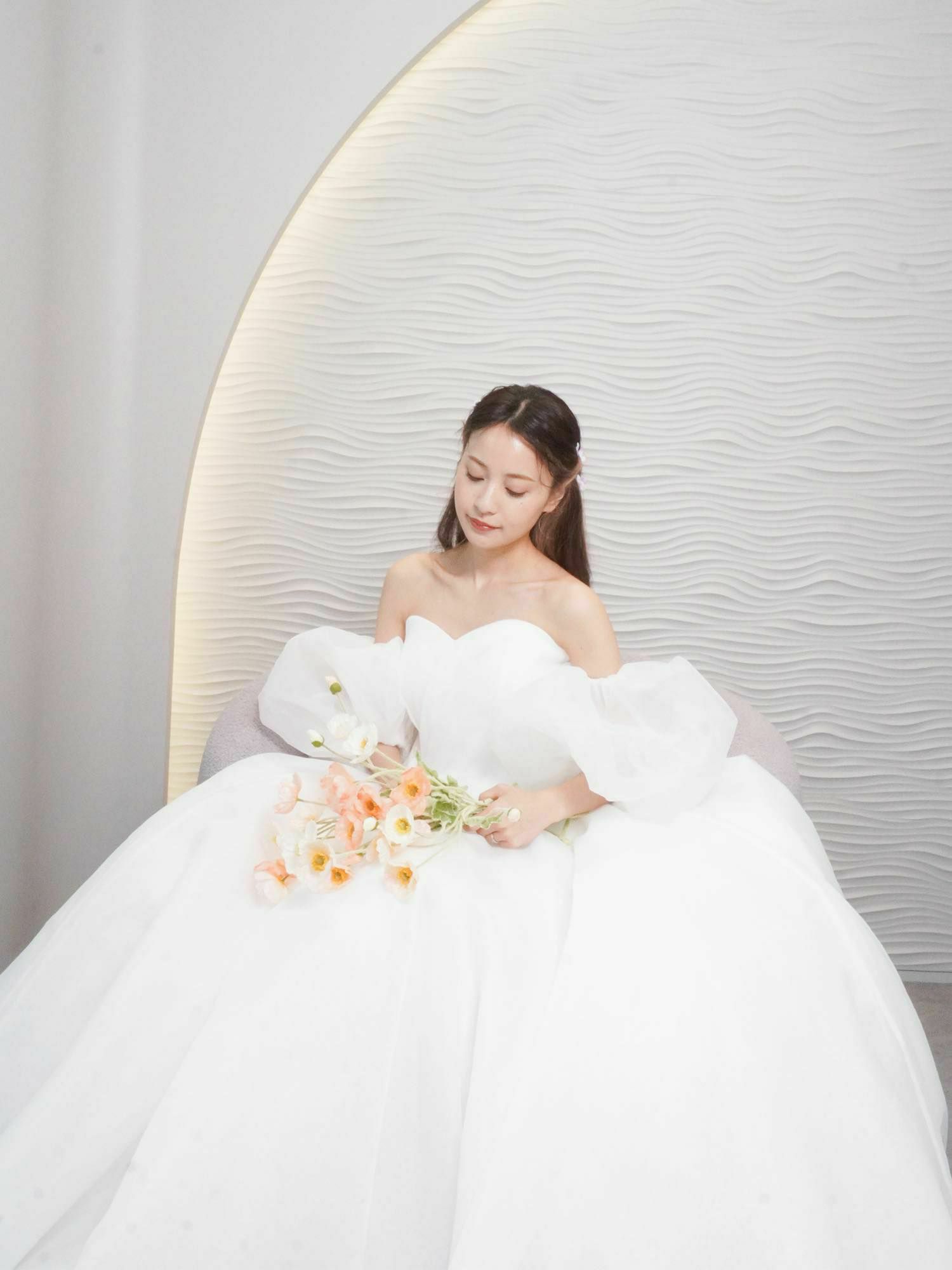 高品質！結婚式 ヘッドドレス ホワイト ソフトチュール 臨め ロング 2  