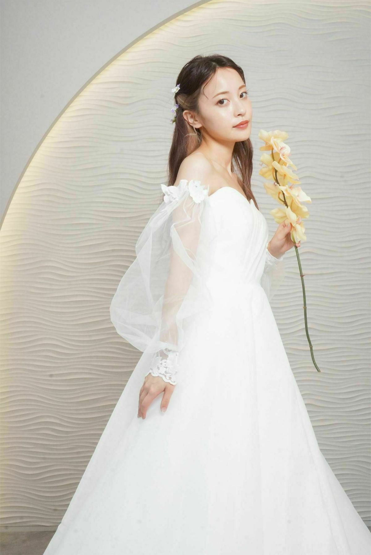 dazzlin 2WAYスリーブバリエーションレースドレス 結婚式 ドレス 2WAYスリーブバリエーションレースドレス[品番：MKSW0059423