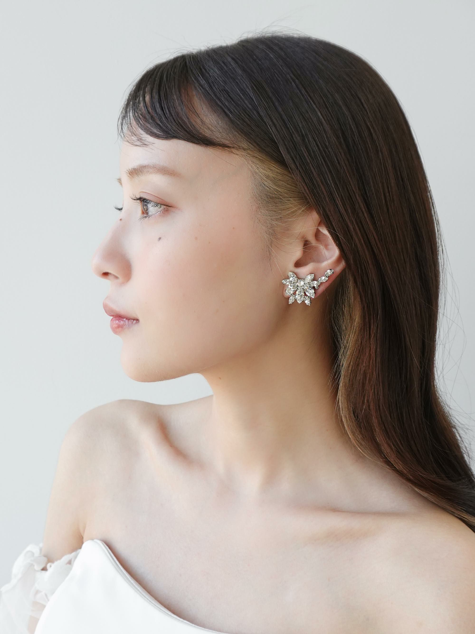 ハイクオリティ 芸能人 モデル 海外セレブ シルバー ピアス BIG size